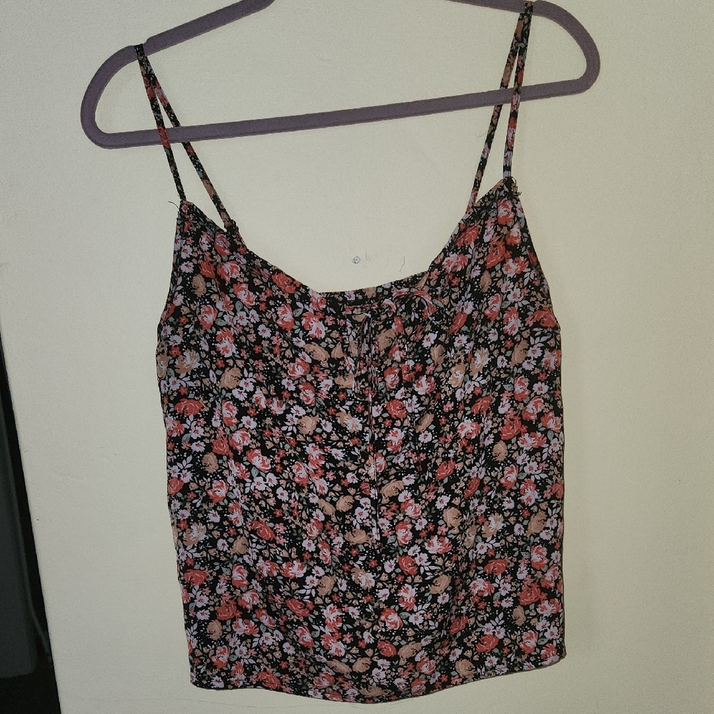 SHEIN Pink and Red Fitted Camisole Tank Top